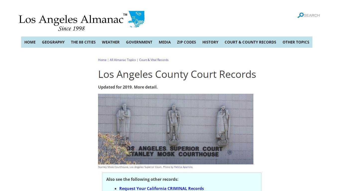 Obtain Court Records in Los Angeles County, California